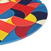 Retro Kleurblok Geometrie Kunst Snijplank (Hoek)