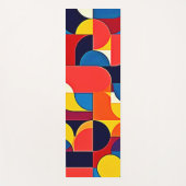 Retro Kleurblok Geometrie Kunst Yogamat (Voorkant)