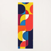 Retro Kleurblok Geometrie Kunst Yogamat (Achterkant)