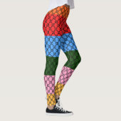 Retro Kleurblok Monogram Leggings (Rechts)
