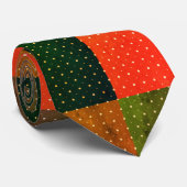 Retro kleurblok stippen stropdas (Opgerold)