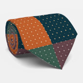 Retro kleurblok stippen stropdas (Opgerold)