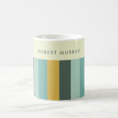 Retro Kleurblok  Vibe Horizontale Strepen Koffiemok (Center)