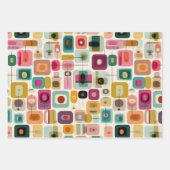 RETRO kleurblokken midden eeuw geometrisch patroon Inpakpapier Vel (Voorkant)