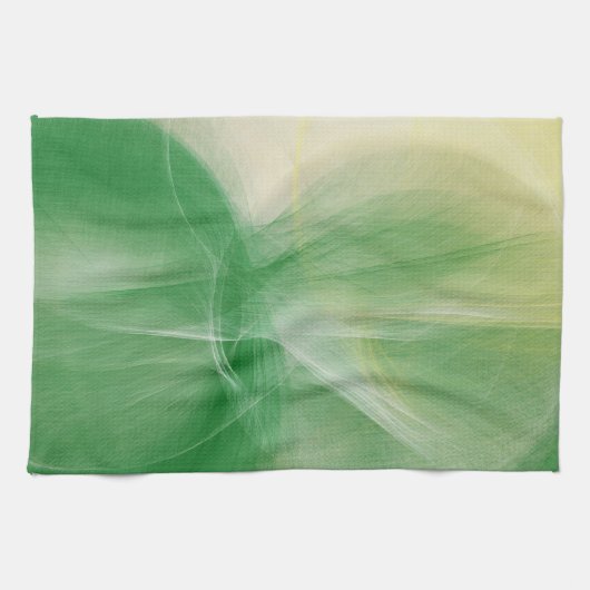 Retro-kleuren Abstracte verf 3 Theedoek (Horizontaal)