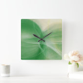 Retro-kleuren Abstracte verf 9 Vierkante Klok (Huis)