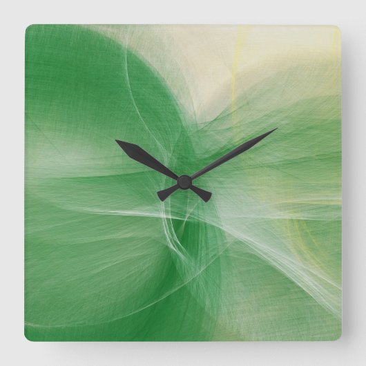 Retro-kleuren Abstracte verf 9 Vierkante Klok (Voorkant)