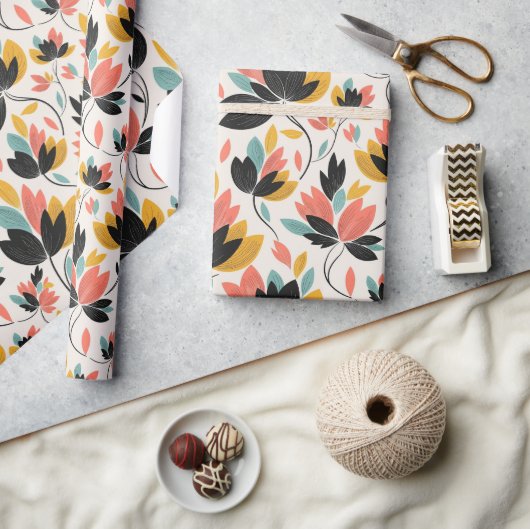 Retro Kleuren Cadeaupapier (Crafts)