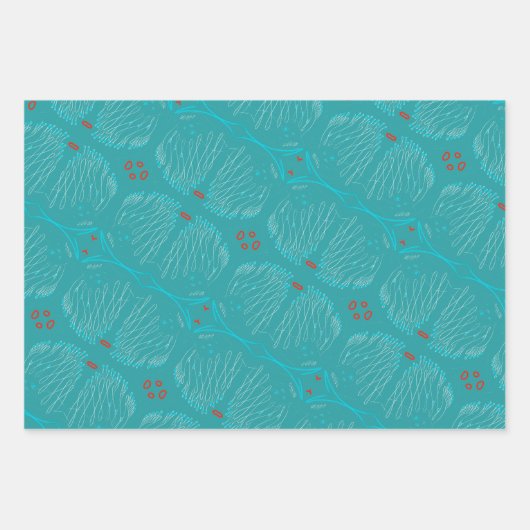 RETRO KLEUREN EN VORMEN 1950 woo hoo Inpakpapier Vel (Voorkant 2)