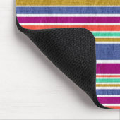 Retro-kleuren getextureerde tekenstrepen muismat (Hoek)