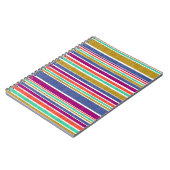 Retro-kleuren getextureerde tekenstrepen notitieboek (Linkerzijde)