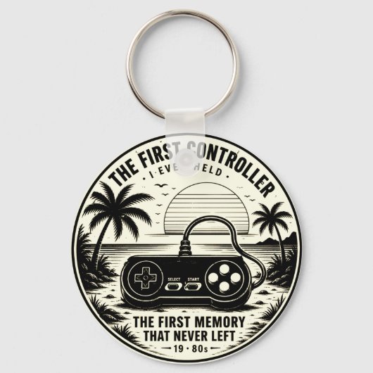 retro kleuren leuke sleutelhanger (Voorkant)