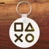 retro kleuren leuke sleutelhanger (Achterkant)