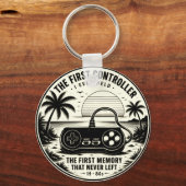 retro kleuren leuke sleutelhanger (Voorkant)