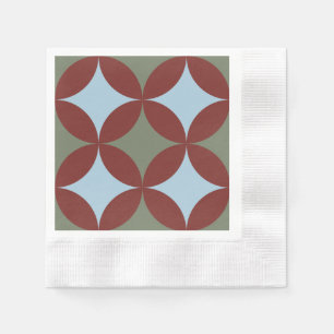 Retro Kleuren Mid Century Modern Cirkels Servet