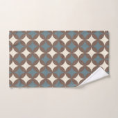 Retro kleuren midden eeuw moderne cirkels bad handdoek (Handdoek)
