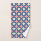 Retro kleuren midden eeuw moderne cirkels bad handdoek (Handdoek)