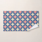 Retro kleuren midden eeuw moderne cirkels bad handdoek (Handdoek)