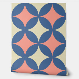 Retro kleuren midden eeuw moderne cirkels behang