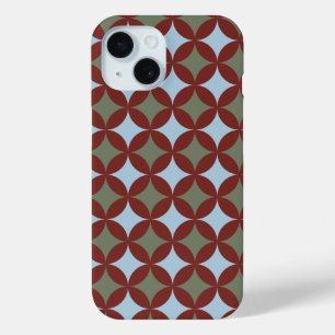Retro kleuren midden eeuw moderne cirkels iPhone 15 case