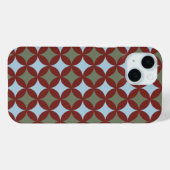 Retro kleuren midden eeuw moderne cirkels Case-Mate iPhone case (Achterkant (horizontaal))