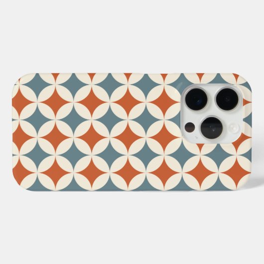 Retro kleuren midden eeuw moderne cirkels Case-Mate iPhone case (Achterkant (horizontaal))