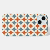 Retro kleuren midden eeuw moderne cirkels Case-Mate iPhone case (Achterkant (horizontaal))