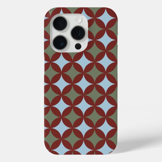 Retro kleuren midden eeuw moderne cirkels Case-Mate iPhone case (Achterkant)