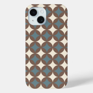 Retro kleuren midden eeuw moderne cirkels iPhone 15 case