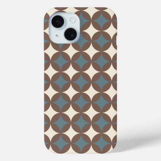 Retro kleuren midden eeuw moderne cirkels Case-Mate iPhone case (Achterkant)