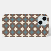 Retro kleuren midden eeuw moderne cirkels Case-Mate iPhone case (Achterkant (horizontaal))