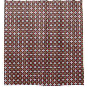 Retro kleuren midden eeuw moderne cirkels douchegordijn