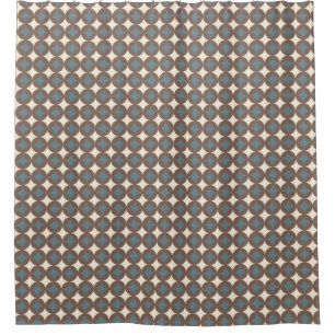 Retro kleuren midden eeuw moderne cirkels douchegordijn