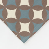 Retro kleuren midden eeuw moderne cirkels fleece deken (Hoek)