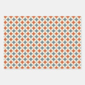 Retro kleuren midden eeuw moderne cirkels inpakpapier vel (Voorkant 3)