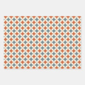 Retro kleuren midden eeuw moderne cirkels inpakpapier vel (Voorkant 2)