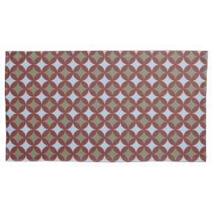 Retro kleuren midden eeuw moderne cirkels kussensloop