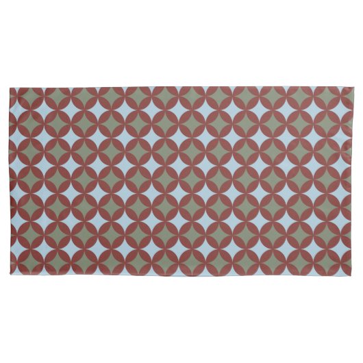 Retro kleuren midden eeuw moderne cirkels kussensloop (Voorkant)