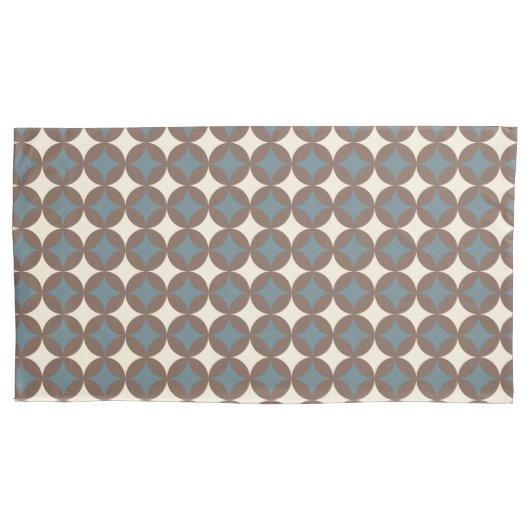 Retro kleuren midden eeuw moderne cirkels kussensloop (Voorkant)