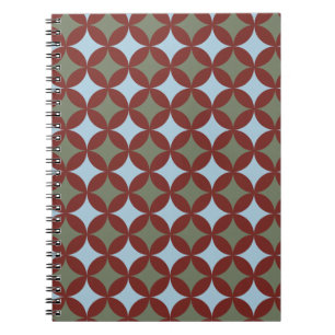 Retro kleuren midden eeuw moderne cirkels notitieboek