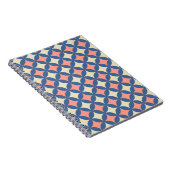 Retro kleuren midden eeuw moderne cirkels notitieboek (Rechterzijde)