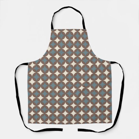 Retro kleuren midden eeuw moderne cirkels schort (Voorkant)