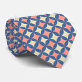 Retro kleuren midden eeuw moderne cirkels stropdas (Opgerold)