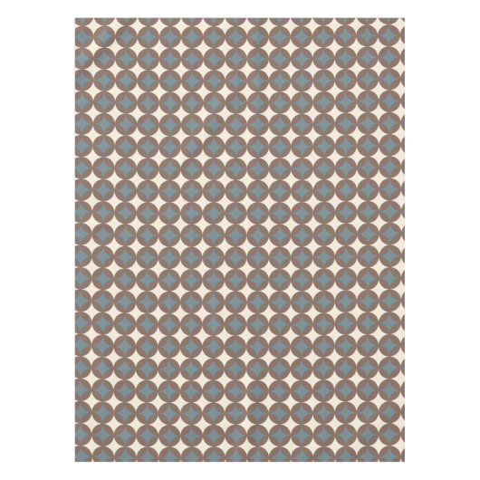Retro kleuren midden eeuw moderne cirkels tafelkleed (Voorkant)