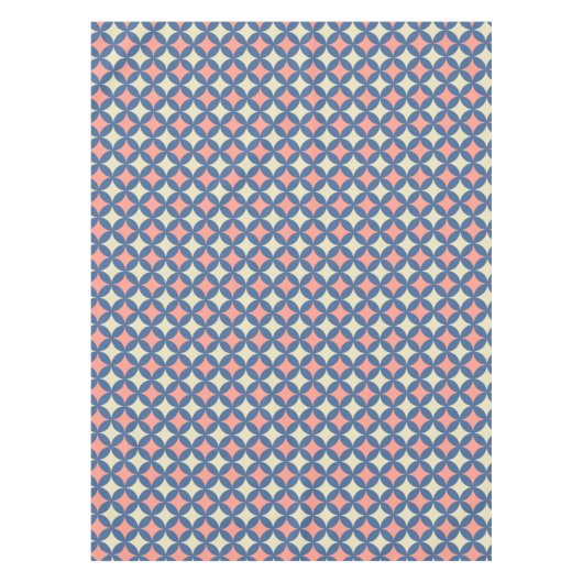 Retro kleuren midden eeuw moderne cirkels tafelkleed (Voorkant)