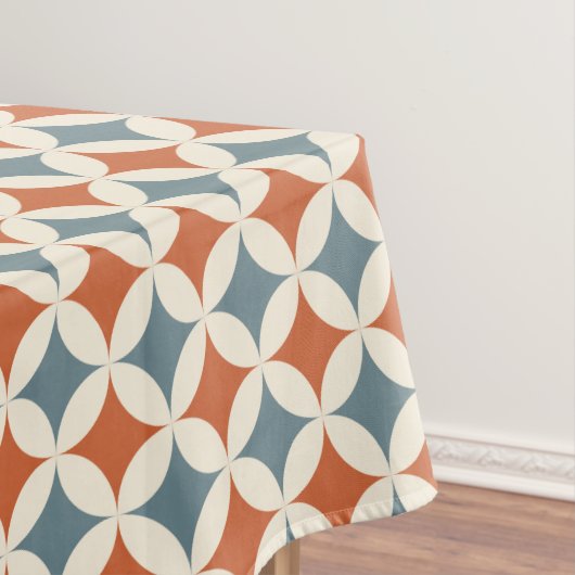 Retro kleuren midden eeuw moderne cirkels tafelkleed (Voorbeeld)
