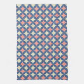 Retro kleuren midden eeuw moderne cirkels theedoek (Verticaal)