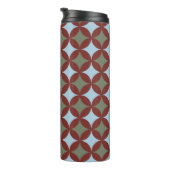 Retro kleuren midden eeuw moderne cirkels thermosbeker (Geroteerd rechts)