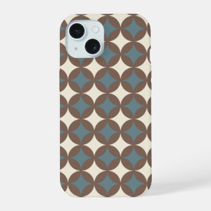 Retro Kleuren Midden Jaren 50 Modernisme Cirkels iPhone 15 Case
