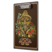 Retro kleuren Mushroom & Moth Art Klembord (Links)